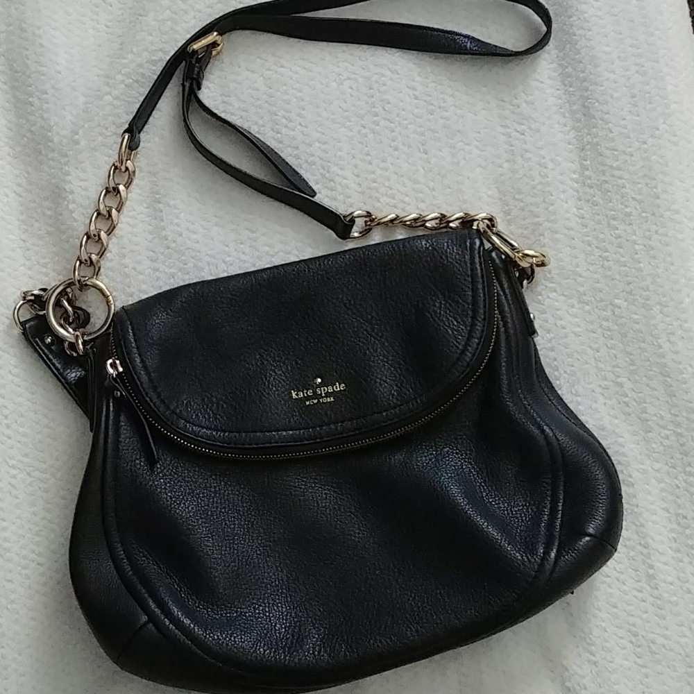 Kate Spade Leather Black Hobo Cross body bag